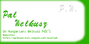 pal welkusz business card